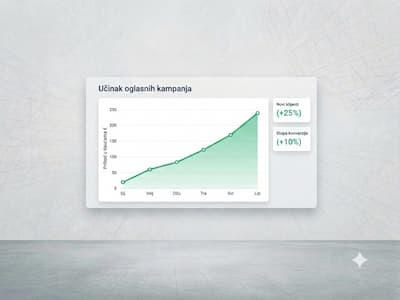 Nadzorna ploča s grafikonima za optimizaciju i marketinško izvještavanje